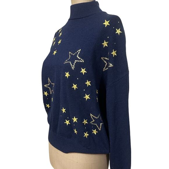 St. John Turtleneck Vintage Shooting Star Embroidered - Picture 5 of 7